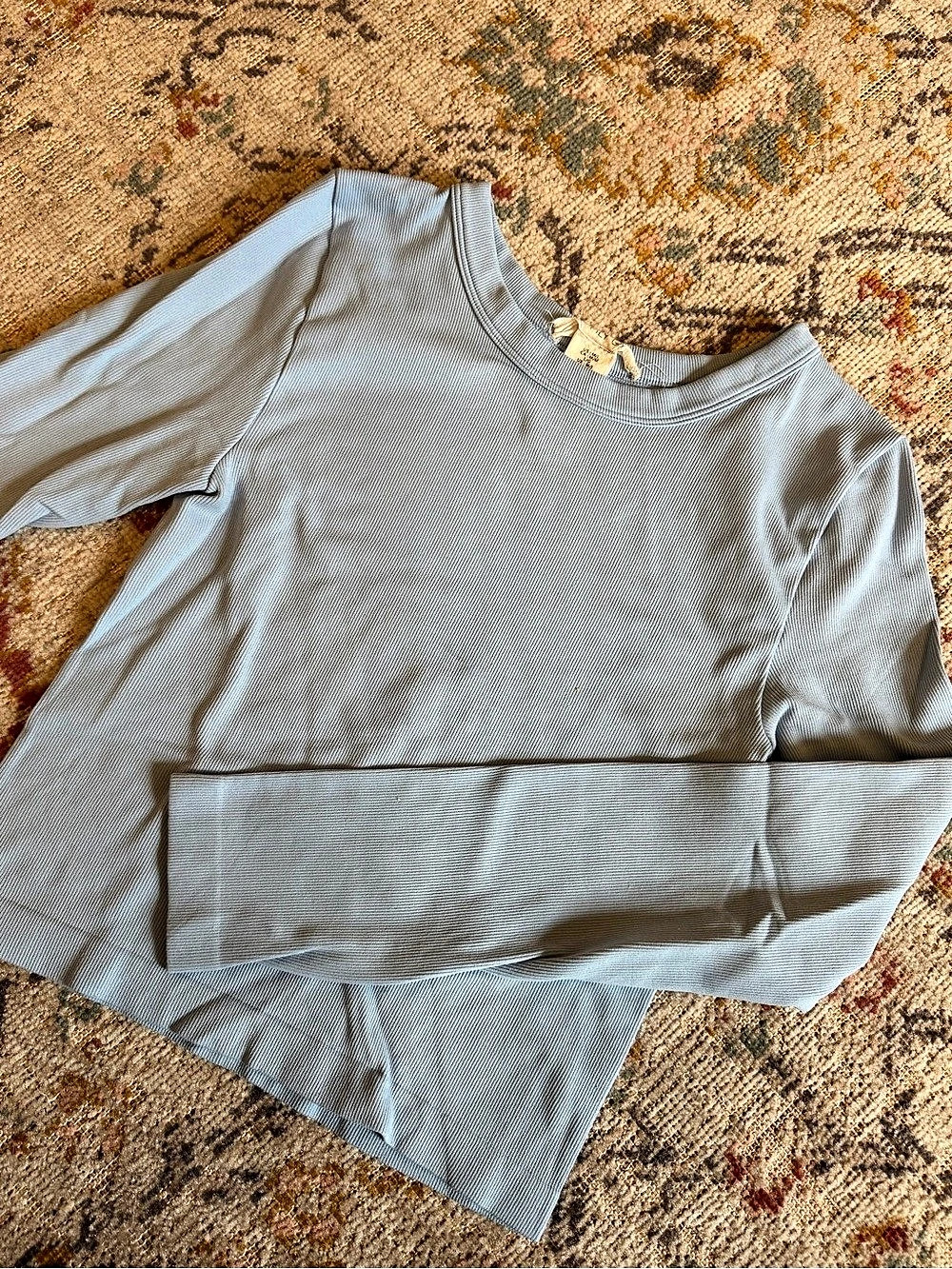 Happily Grey Long Sleeve Top in Blue